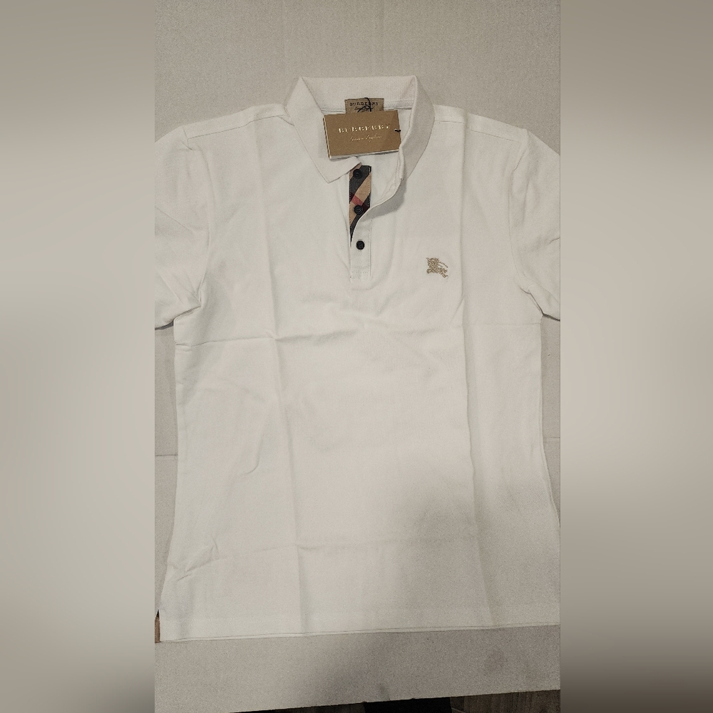 White Polo Burberry Shirt